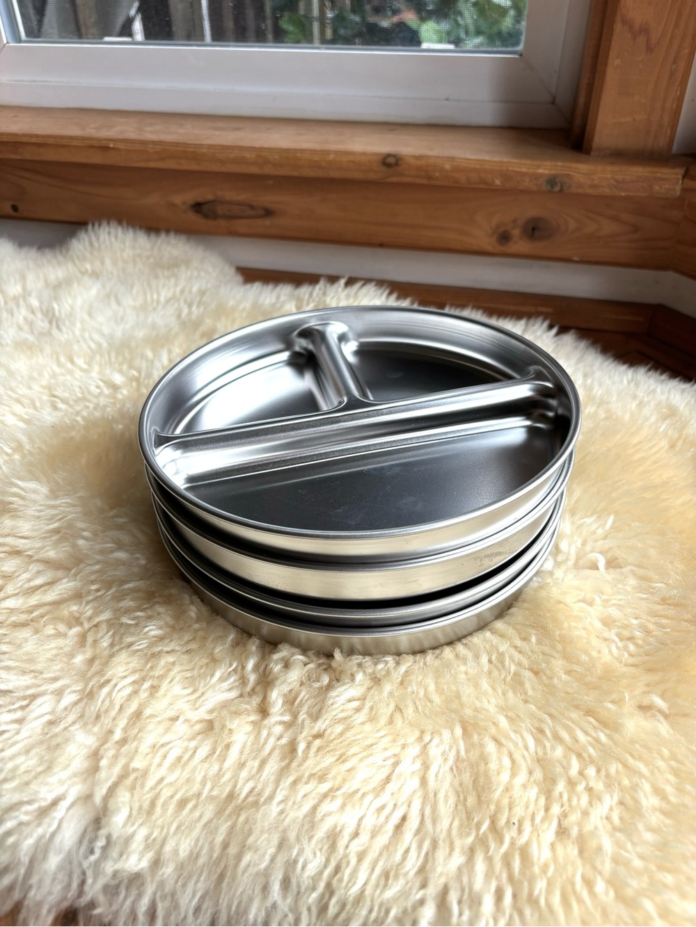 Zero Waste Stainless Divided Plates